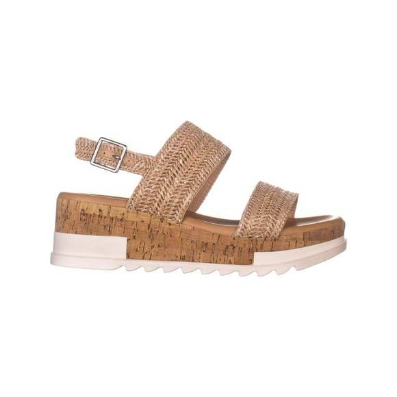 Steve Madden Women’s Brenda Slingback Platform Sandals, Natural Raffia, 11 US - Picture 6 of 10